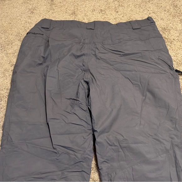 Columbia Snow Pants Mens XL Gray Lined Ski Outdoor Winter Bugaboo Omnitech Logo - Picture 5 of 15